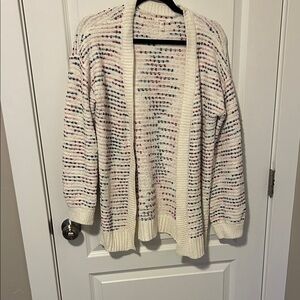 Maurices Cream and Multicolor Women's Cardigan